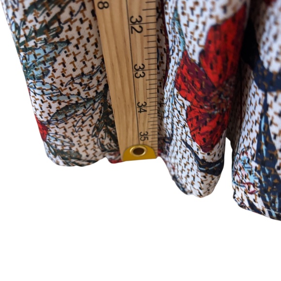 Umgee USA Floral Print Halter Sundress White Red Black Size M - Picture 10 of 10